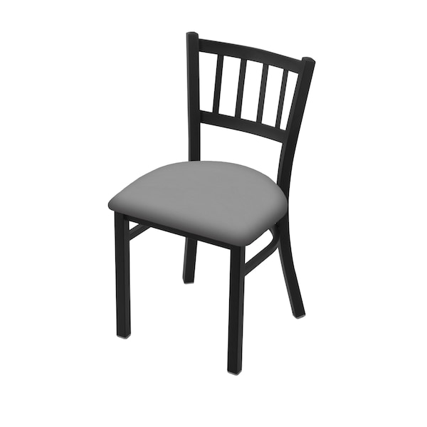 610 Contessa 18" Chair with Black Wrinkle Finish and Canter Folkstone Grey Seat